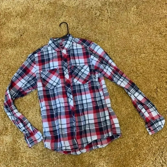 Topman sz Small Red & Blue Men's button down shirt - Picture 1 of 5